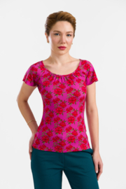 Lalamour - Butterfly Shirt fuchsia flowers
