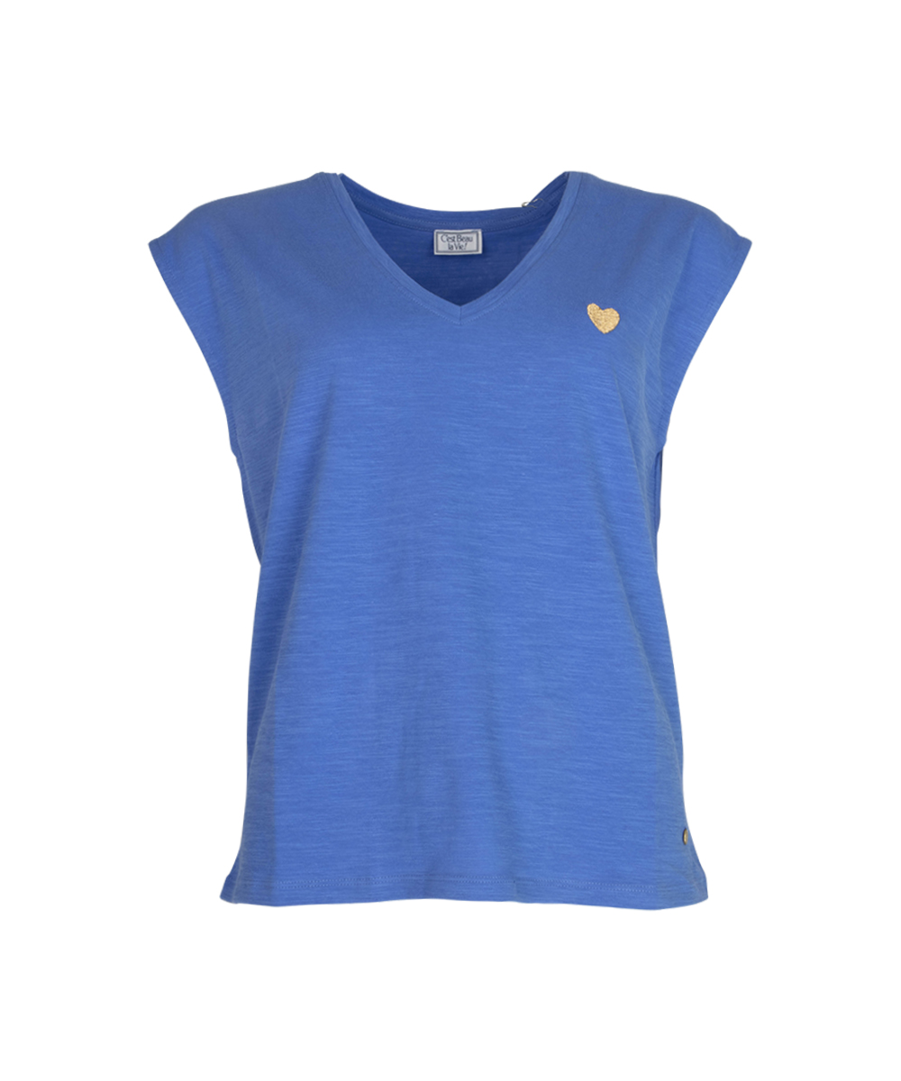 C'est beau la vie - T-shirt Saphir