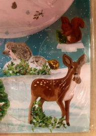 Kerst in het bos tafereel klein - Roger de la Borde