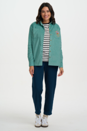 Sugerhill - Karina overshirt teal rib