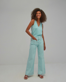 Surkana - Broek Bell bottom Sky blue