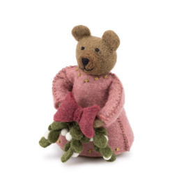 Sjaal met Verhaal - Mistletoe dreams Beer pink