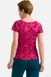 Lalamour - Butterfly Shirt fuchsia flowers