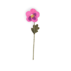 Sjaal met Verhaal - Bloementak viooltje fuchsia