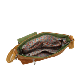Hi-di-Hi tas Quack Cognac/ green