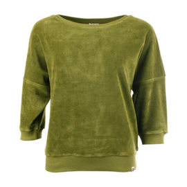 Chills & Fever - Sweater Sybille velvet Pesto