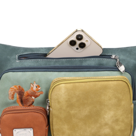 Hi-di-Hi tas Squirrel d.blue multicolor