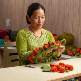 Sjaal met Verhaal - Krans Physalis lampion