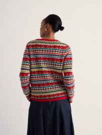 Seasalt - Percella Cove Fair Isle jumper Scillia vermillion mix