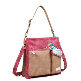 Hi-di-Hi tas Kingshopper - cerise/ brown