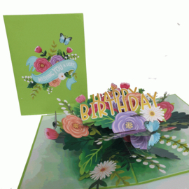 Pop-up kaart Happy Birthday