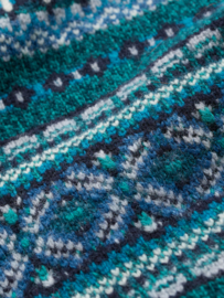 Seasalt - Percella Cove Fair Isle cardigan Larkspur loch multi