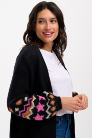 Sugarhill - Yvette cardigan Fairisle sleeve
