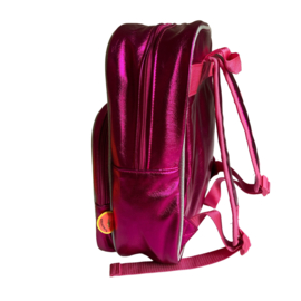 Kunstboer- Rugtas Poes met bril fuchsia