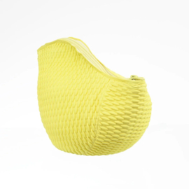 Retro badmuts toilettasje/etui - geel