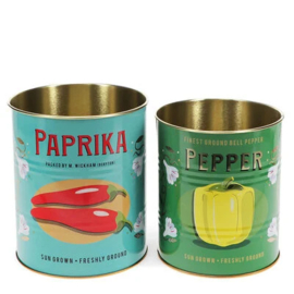 Set blikken Paprika