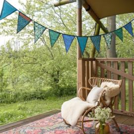 Sjaal met Verhaal - Sari slinger turquoise tinten