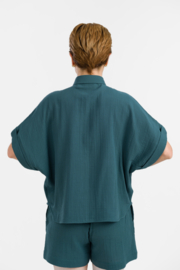 Lalamour - Jill Blouse crinkle petrol