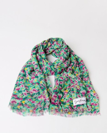 Surkana - Sjaal Flowers green/petrol
