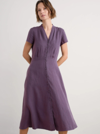 Seasalt - Carved wood dress regular- paars