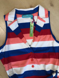 Bakery Ladies - Sleeveless Polo shirt dress Tulsa Stripes