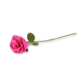Sjaal met Verhaal - Bloementak roos fuchsia