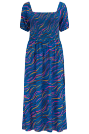 Sugarhill - Dress Jolene Bright navy jazz waves