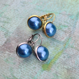Oorbellen Dots -Heritage blue pearl GP
