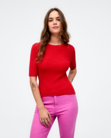 Surkana - Ribbed jumper red