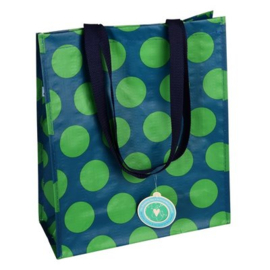 Shopping bag Stip - blauwgroen