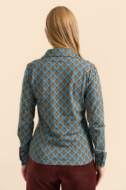 Lalamour - Sara blouse Jungle green flower