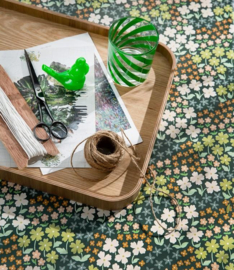 PVC tafelzeil Lola - Groene bloemetjes