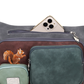 Hi-di-Hi tas Squirrel d.grey multicolor