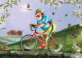 Op de racefiets kaart