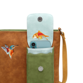 Hi-di-Hi tas Quack Cognac/ green