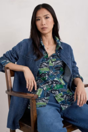 Seasalt - Larissa shirt - Sketchbook trees sea cave