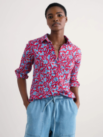 Seasalt - Larissa shirt Collaged floral scarlet
