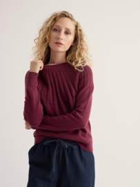 Seasalt - Stone chat jumper plum berry