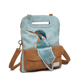 Hi-di-Hi tas Kingfisher l.blue/ cognac