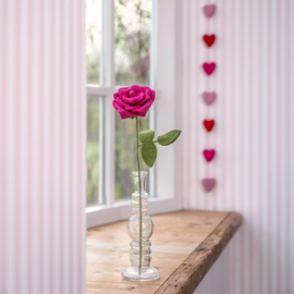 Sjaal met Verhaal - Bloementak roos fuchsia