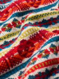 Seasalt - Percella Cove Fair Isle jumper Scillia vermillion mix