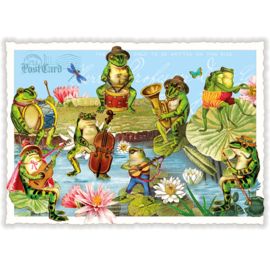 Kikkerorkest glitterkaart