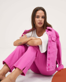 Surkana - Broek Straight denim jeans hot pink