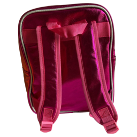 Kunstboer- Rugtas Poes met bril fuchsia