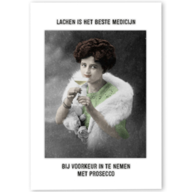 Lachen en prosecco kaart