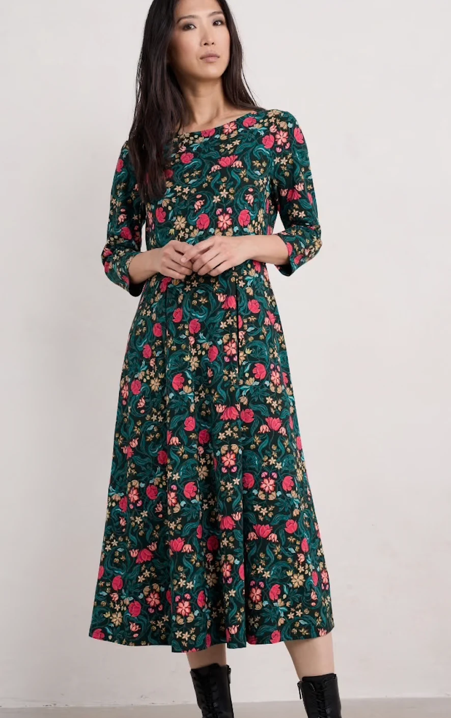 Seasalt - Wild Bouquet Dress Mirrored floral Tehidy