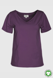 Moshiki - T-shirt A-lijn aubergine