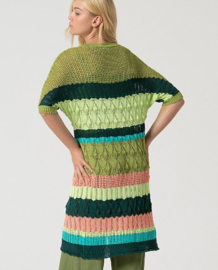Surkana - Long cardigan Reco green