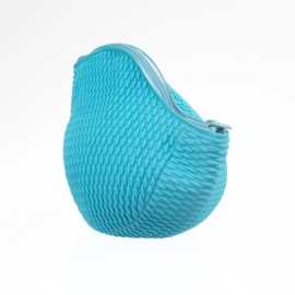 Retro badmuts toilettasje/etui - aqua blauw