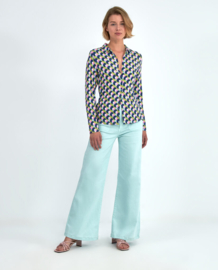 Surkana - Broek Bell bottom Sky blue